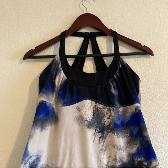 Lululemon Scoop Me Up Tank Milky Way Multi Print Blue / Black Size 8 - Picture 6 of 11